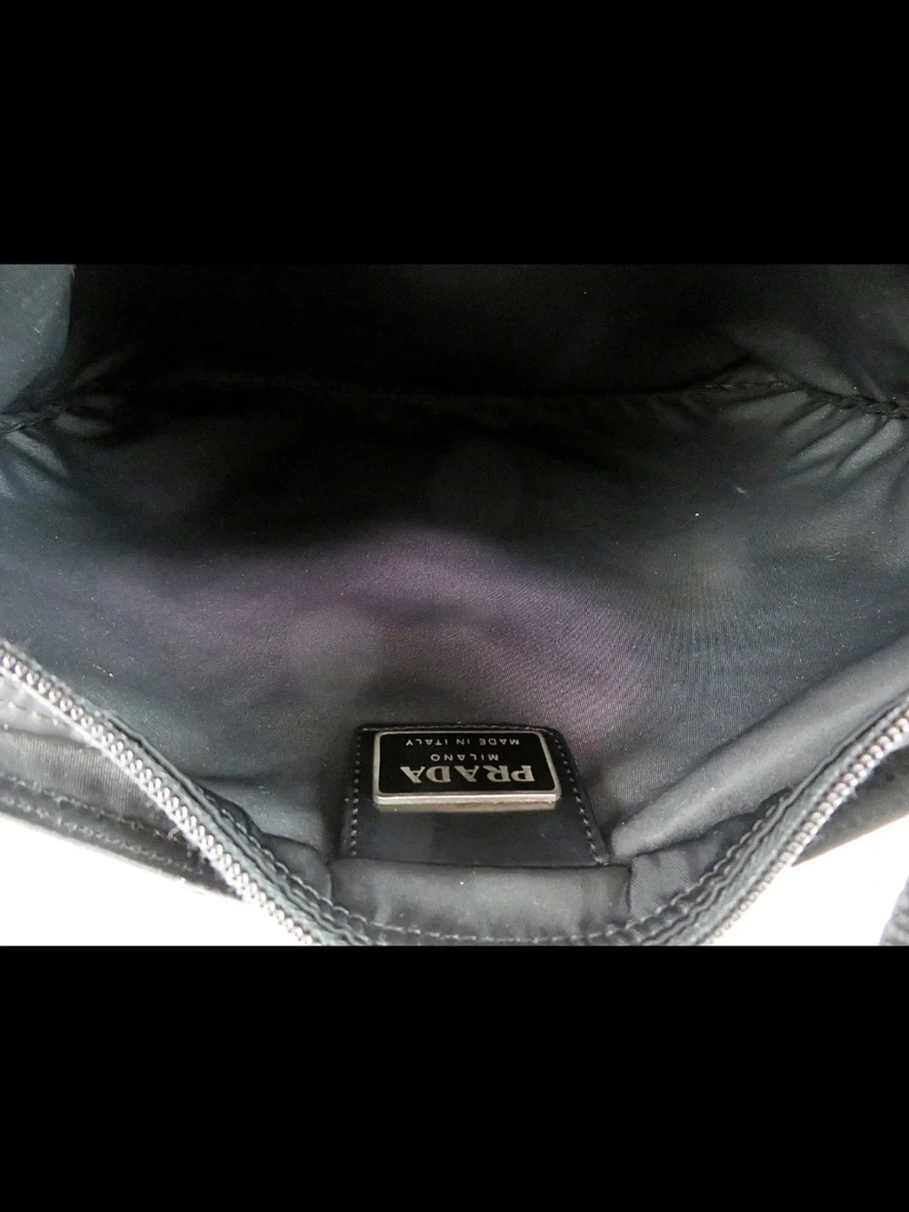 Prada Black Nylon Messenger Shoulder Bag